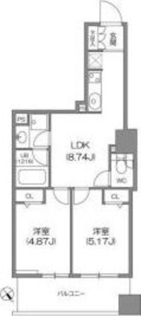 ルクレ新川レジデンスの物件間取画像